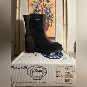 Pajar Black and Dark Gray Suede Boots Size 8B